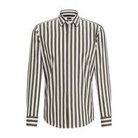 Regular-fit shirt in a striped cotton blend, Hugo boss