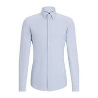 Slim-fit shirt in printed performance-stretch fabric, Hugo boss