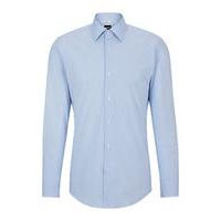 Slim-fit shirt in printed stretch cotton, Hugo boss