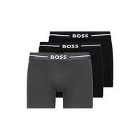 Three-pack of boxer briefs in stretch cotton, Hugo boss