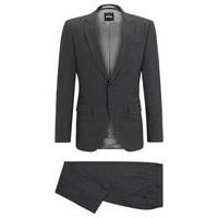 Slim-fit suit in micro-patterned stretch cloth, Hugo boss