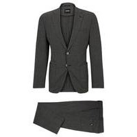 Slim-fit suit in micro-patterned virgin wool, Hugo boss