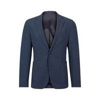 Slim-fit jacket in micro-patterned performance-stretch jersey, Hugo boss
