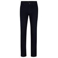 Regular-fit jeans in deep indigo comfort-stretch denim, Hugo boss