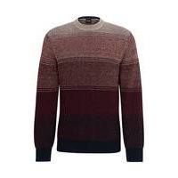 Cotton-blend regular-fit sweater with degradé knit, Hugo boss