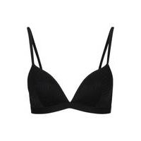 Padded triangle bra with monogram pattern and adjustable straps, Hugo boss