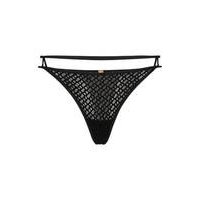 String briefs with monogram pattern and cut-out details, Hugo boss