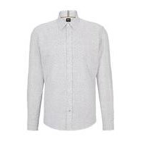 Regular-fit shirt in printed Oxford cotton, Hugo boss