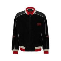 Relaxed-fit bomber jacket with sporty logos, Hugo boss