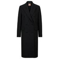 Double-breasted coat in wool-blend twill, Hugo boss