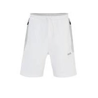Cotton-blend shorts with 3D-moulded logo, Hugo boss