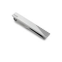 Tie clip with step details and engraved logo, Hugo boss