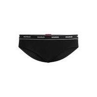 Stretch-cotton regular-rise briefs with logo waistband, Hugo boss