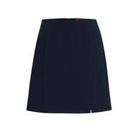 A-line mini skirt with zipped slit detail, Hugo boss