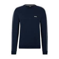 Cotton-blend regular-fit sweatshirt with embroidered logo, Hugo boss