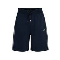 Cotton-blend shorts with embroidered logo, Hugo boss