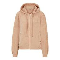 Cotton-blend velour zip-up hoodie with logo detail, Hugo boss