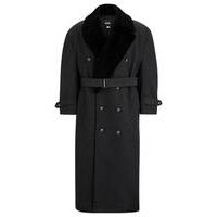 Relaxed-fit coat in virgin wool and cashmere, Hugo boss