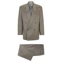 Double-breasted suit in pure cashmere with stripe pattern, Hugo boss