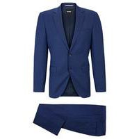 Regular-fit suit in a micro-patterned wool blend, Hugo boss