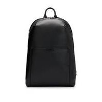 Leather backpack with detachable inner pouch, Hugo boss