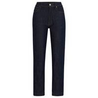 Slim-fit jeans in navy comfort-stretch denim, Hugo boss