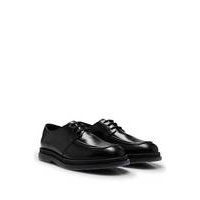 Leather Derby shoes with translucent rubber sole, Hugo boss