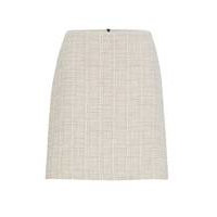 Tweed mini skirt with rear zip, Hugo boss