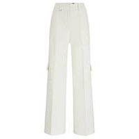 Straight-fit trousers in a cotton blend, Hugo boss