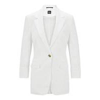 Regular-fit jacket in a linen blend, Hugo boss