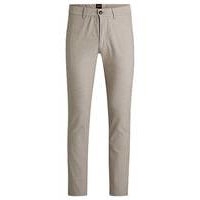 Slim-fit chinos in two-tone twill, Hugo boss