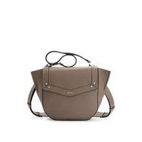 Saddle bag in grained leather with detachable straps, Hugo boss