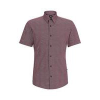 Slim-fit shirt in printed stretch fabric, Hugo boss