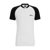 Slim-fit polo shirt with seamless knit, Hugo boss