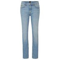 Slim-fit jeans in bright-blue comfort-stretch denim, Hugo boss