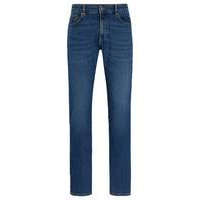 Slim-fit jeans in blue comfort-stretch denim, Hugo boss