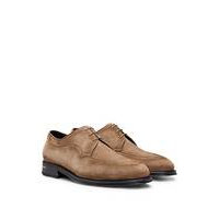 Suede Derby shoes with lace-up closure, Hugo boss