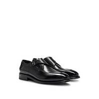 Single-monk shoes in burnished leather, Hugo boss