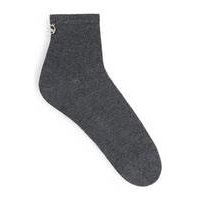 Short-length ribbed socks with metal logo trim, Hugo boss