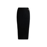 Slim-fit tube skirt with irregular ribbed structure, Hugo boss