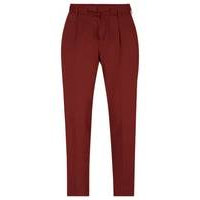 Relaxed-fit trousers in a linen blend, Hugo boss