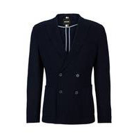 Slim-fit jacket in micro-patterned cotton, Hugo boss