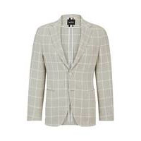 Regular-fit jacket in a checked cotton blend, Hugo boss