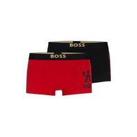 Two-pack of stretch-cotton trunks with special artwork, Hugo boss