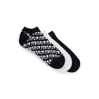 Three-pack of cotton-blend ankle socks with logos, Hugo boss