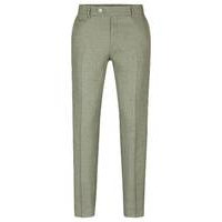 Slim-fit trousers in a micro-patterned linen blend, Hugo boss
