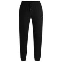 Stretch-cotton tracksuit bottoms with logo detail, Hugo boss