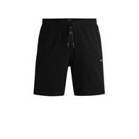 Stretch-cotton regular-fit shorts with logo detail, Hugo boss