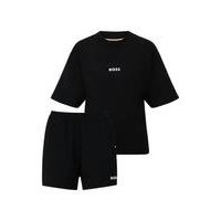 Regular-fit pyjamas with contrast logos and side pockets, Hugo boss