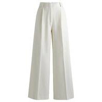 Wide-leg trousers in virgin wool and cotton, Hugo boss